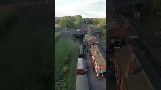 Freight from the air train steamtrain steam gcr drone dji trainspottingGCRofficial [upl. by Htebilil]