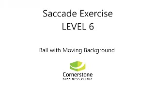 Vestibular amp Concussion Exercise  Saccade Level 06 [upl. by Ruddie]