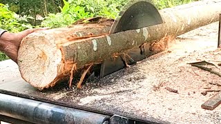 Akibat korban petir bagaikan tusuk sate kayu Jenitri proses gergaji serkel rakitan bahan balok [upl. by Islean698]