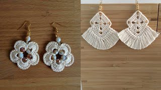 Diseños de pendientes de crochet de tendencia [upl. by Jourdan]