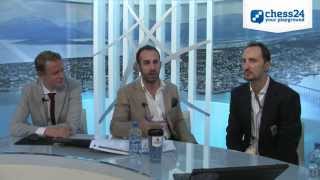 Veselin Topalov makes a guest appearance on the Chess Olympiad webcast  Round 6 [upl. by Artemahs795]