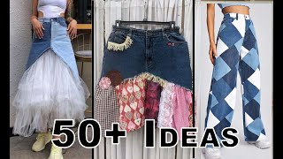 50 IDEAS TO UPCYCLE YOUR OLD JEANS [upl. by Ientirb]