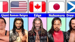 WWE Wrestlers Nationality  WWE Wrestlers From Different Countries [upl. by Gruver]