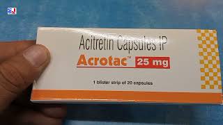 Acrotac 25mg Capsule  Acitretin 25mg Capsule  Acrotac 25mg Capsule uses side effects Review Hindi [upl. by Ateekahs]