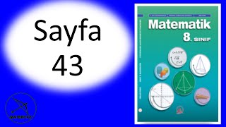 8sınıf MATEMATİK DERS KİTABI ADA YAYINCILIK sayfa 43 [upl. by Lledyr]