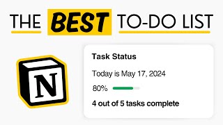 Build a Notion Todo List with Progress Bar amp Stats  Template [upl. by Fairley]