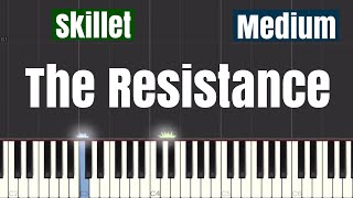 Skillet  The Resistance Piano Tutorial  Medium [upl. by Nyra]