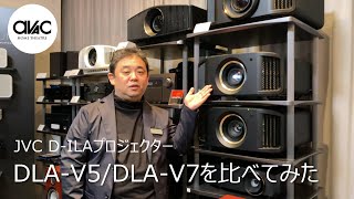 【アバック公式】vol96JVC DILAプロジェクター DLAV5DLAV7を比べてみたホームシアター・オーディオのアバック [upl. by Valora]