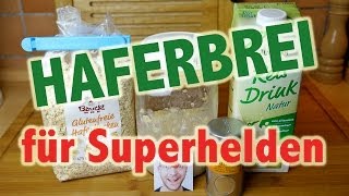 Porridge Haferbrei Rezept  High Carb Vegan  Overnight Oatmeal VEGAN [upl. by Hailee]