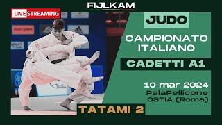 JUDO  Campionato Italiano Cadetti A1 2024  Tatami2 [upl. by Tlihcox72]