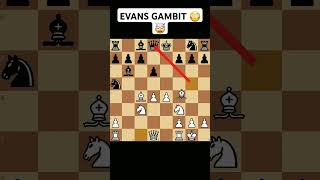 EVANS GAMBIT 🤯🤯 chesss [upl. by Rosamond]