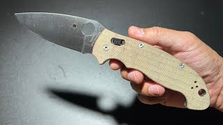 SPYDERCO MANIX® 2 XL BROWN CANVAS MICARTA CPM CRUWEAR ยืม ผลิตช่วงสั้นหมดแล้วหมดเลย [upl. by Susumu]