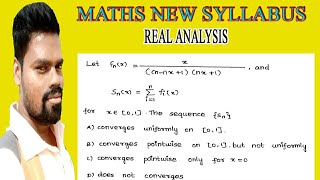 POINTWISE AND UNIFORM CONVERGENCE  REAL ANALYSIS [upl. by Savell]