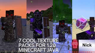 7 cool Texture Packs for 1 20 Minecraft Java [upl. by Idnyc578]