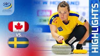 CANADA v SWEDEN  Roundrobin game Highlights  LGT World Women’s Curling Championship 2023 [upl. by Maxia799]