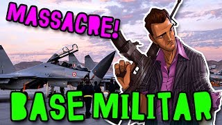 GTA V ONLINE  MASSACRE NA BASE MILITAR [upl. by Ilellan655]