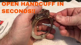 How to pick shim open handcuffs with a bobby pin paperclip and wire [upl. by Alexei]