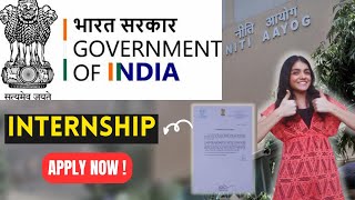 Government of India Internship ➤ FREE to Apply Internship 2024  NITI Aayog nitiaayog internship [upl. by Lecroy974]