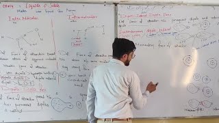 Dipole Dipole forceDipole Induced Dipole Force  London dispersion forces  1st Year Ch 4 Fsc [upl. by Neona]