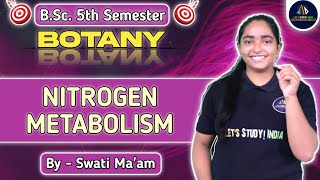 Nitrogen Metabolism  Botany BSc 5th Semester  Nitrogen Metabolism in Hindi  NEP 2020 [upl. by Aratnahs]