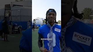 Watch Jameson Williams tie the PERFECT tie  Detroit Lions shorts [upl. by Arak606]