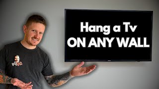 How to Wall Mount a Tv on ANY TYPE OF WALL  Complete DIY Guide [upl. by Nyraa]