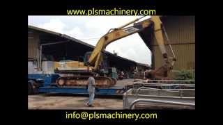 SK2003 SOLD BY PLS MACHINERY PTE LTD BEING LOADED ON TO TRAILER AND SENT INTO MALAYSIA [upl. by Atina]