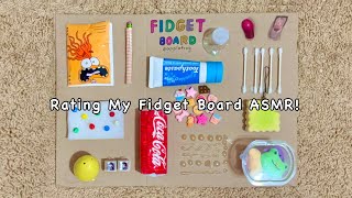 RATING MY FIDGET BOARD ASMR 🧸  DIY  ASMR  applefrog [upl. by Ade152]