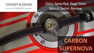 Zelos Spearfish Dual Time Carbon SUPERNOVA Watch [upl. by Christian]