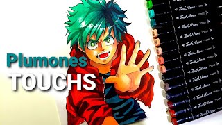 TUTORIAL PLUMONES TOUCHS I DIBUJO DEKU I PAULA GOVEA [upl. by Hedwiga]