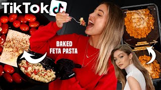 I Tried the VIRAL TIKTOK FETA PASTA vs GIGI HADIDS FAMOUS SPICY VODKA PASTA [upl. by Eynahpets]