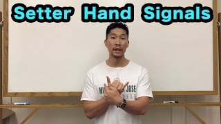 Front Row Setter Hand Signals PART 12  Volleyball Tutorial [upl. by Alaunnoif529]