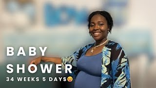 Baby Shower Vlog  34 Weeks Pregnant  DIY Baby Shower on a Budget PartyCitySocial  AmberBearTV [upl. by Maggi]