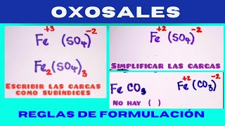 Reglas de Formulación de OXOSALES Oxisales o Sales Ternarias [upl. by Otit]