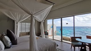 Centara Grand Maldives Club Sunset Overwater Villa with Pool Room Roomtour AllHotelReview [upl. by Anneh]