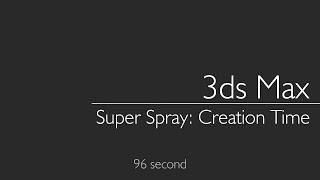 3ds Max 2023 Particle System Super Spray Creaton Time Animation [upl. by Tenahs]