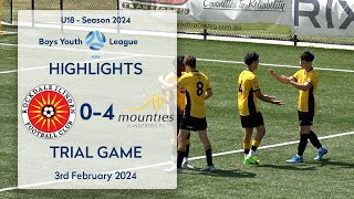 U18  HIGHLIGHTS 03022024  Rockdale 04 Mounties  Trial Game [upl. by Supple824]