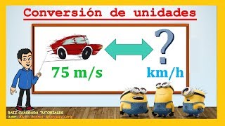 Convertir metros por segundo a kilómetros por hora ms a kmh  Explicación y ejemplos [upl. by Anitrak]