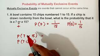 Probability of Mutually Exclusive Events  Grade 10 Statistics and Probability [upl. by Initof164]