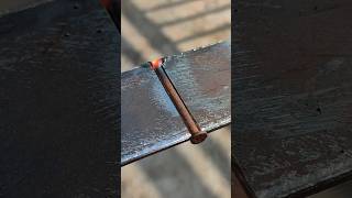 Using nails when welding wide gaps will get maximum results [upl. by Issirk642]