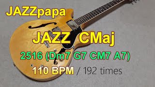 JAZZ Backing Track in CMaj 2516 Dm7 G7 CM7 A7  110 BPM  48 times [upl. by Yznel]