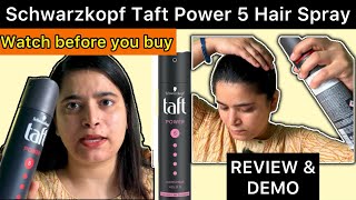 Schwarzkopf Taft Power 5 Hair Spray Review  How to use schwarzkopf taft hair lacquer [upl. by Avrom]