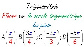 Comment placer les abscisses curvilignes sur le cercle trigonométrique [upl. by Selokcin]