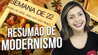 RESUMÃO DE MODERNISMO PARA O ENEM  Profª Dayana Mendes [upl. by Enelec941]