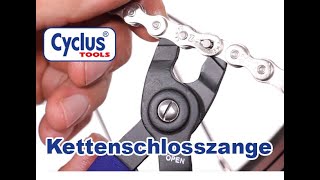 CYCLUS TOOLS® Kettenschlosszange  Kettenschloß öffnen und schließen [upl. by Vernen257]