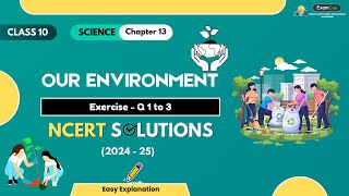 Class 10 Science Chapter 13  Exercise Q1 to 3  Our Environment  Solution 202425 [upl. by Lletnahc]