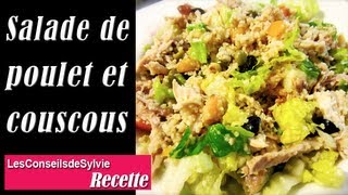 Ep 99  Recette  Salade de poulet et couscous simple et rapide Rééquilibrage Alimentaire  Régime [upl. by Adnirod]