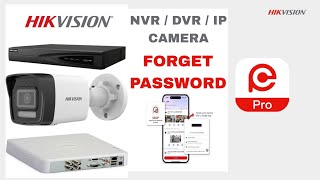 HIKVISION IP CAMERA NVR  DVR FORGET PASSWORD RESET BY HIK PARTNER PRO APP IN PHONE hikvision cctv [upl. by Persis]