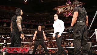 The Shield Triple Power Bombs Kane Raw March 17 2014 [upl. by Anawot]