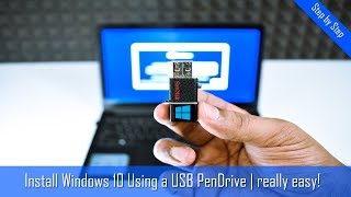 How to Install Windows 10 From USB Flash Drive Complete Tutorial [upl. by Sidnak]